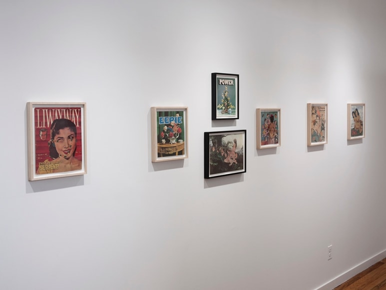 Dina Gadia paper collage installation view