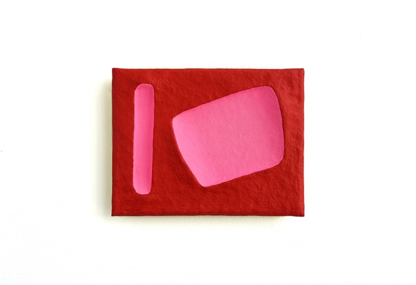 Chiaozza Two Pink Shapes In Red, 2021