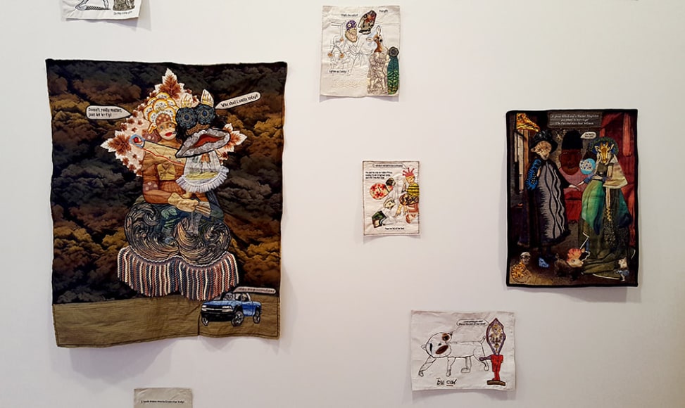 china marks detail of artwork installation