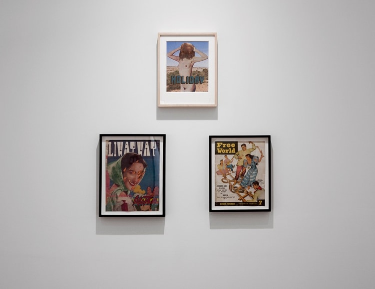 Dina Gadia paper collage installation view