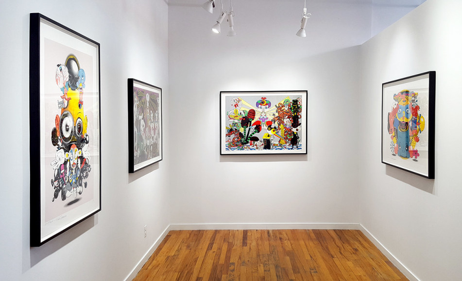 Phunk and Keiichi Tanaami artwork installation view