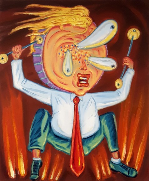 David Sandlin Mad Drummer, 2018 Oil on canvas 24 x 20 in. / 51 x 50.8 cm.