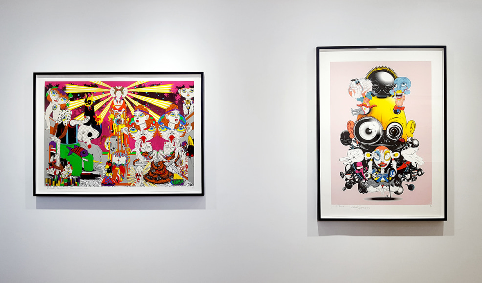 Phunk and Keiichi Tanaami artwork installation view