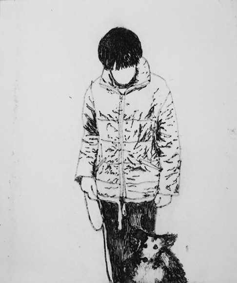 Elin R&oslash;dseth Networker (No. 3), 2018 Photopolymer 4 3/4 x 3 3/4 in. / 12.1 x 9.5 cm. Edition of 25