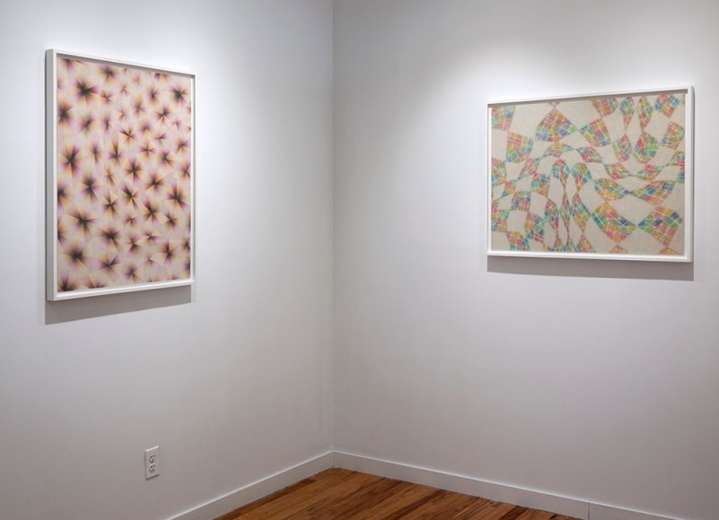 takuji hamanaka installation of japanese woodcut and paper collages