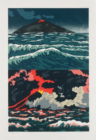 Richard Bosman Volcano, 1989 Woodcut