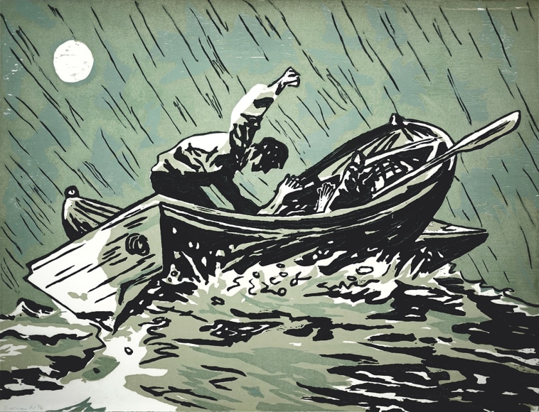 Richard Bosman Full Moon, 1986 Woodcut