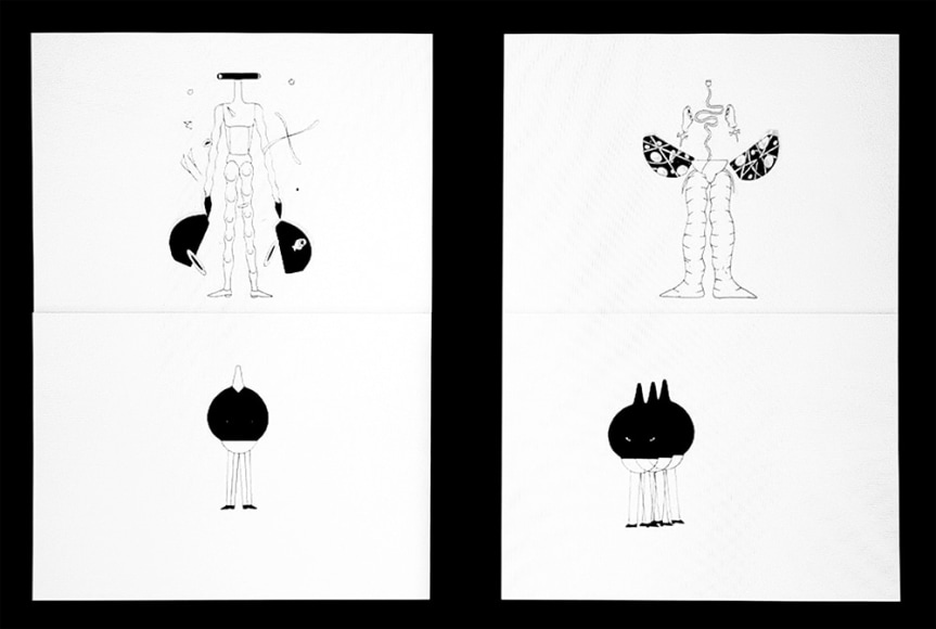 Dex Fernandez Walkin' round the hood's effin awesome with my favorite loafers, 2015 Black and white animated film with soundtrack 2:14 min. duration