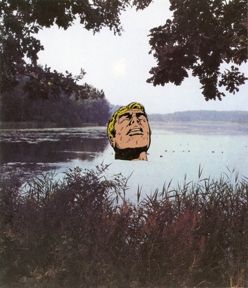 Dina Gadia Bad Water II, 2015 Collage 8 3/8 x 7 1/8 in. / 21 x 18.2 cm.