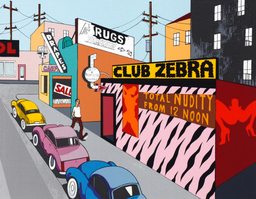 Ken Price ​Untitled (Club Zebra), 1981 Color screenprint 12 3/8 x 14 1/2 in. / 31.4 x 36.8 cm.