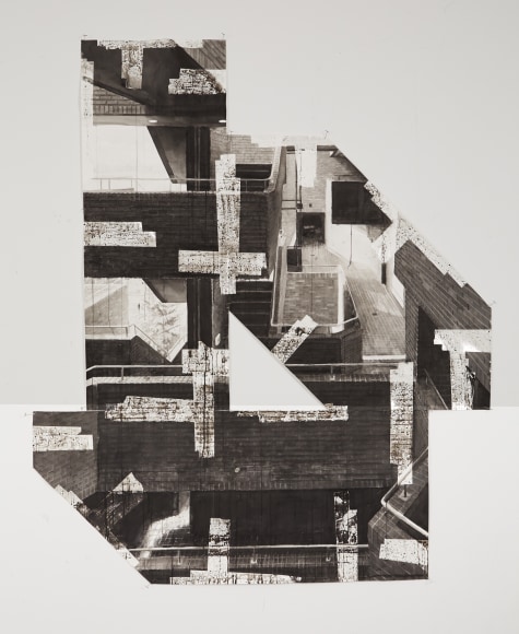 Bj&ouml;rn Meyer-Ebrecht ​Untitled (Stairs), 2017 Ink and tape on paper