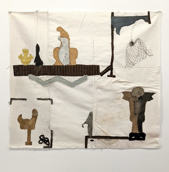 fanny allie hanging net fabric collage