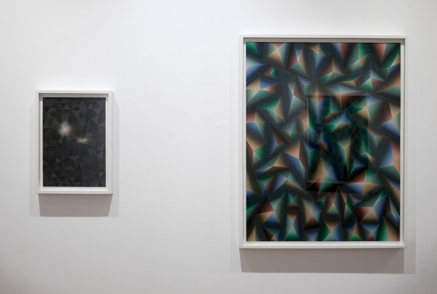 takuji hamanaka installation of japanese woodcut and paper collages