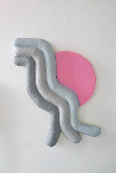 Chiaozza Lunar Tide, 2019 Acrylic on paper pulp 36 x 32 x 3 ½ in. / 91.4 x 81.3 x 8.9 cm.