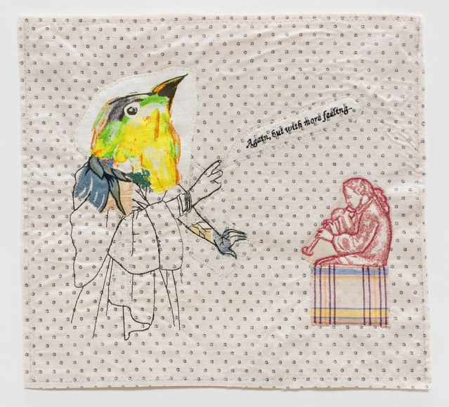 china marks music for the end of time fabric collage