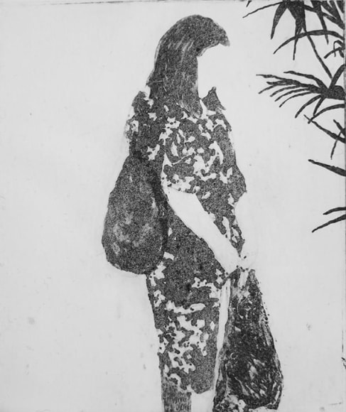 Elin R&oslash;dseth Networker (No. 4), 2018 Photopolymer 4 3/4 x 3 3/4 in. / 12.1 x 9.5 cm. Edition of 25