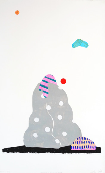 Chiaozza Exquisite Plant Collage (No. 34), 2018 Collage of painted paper on acid-free paper