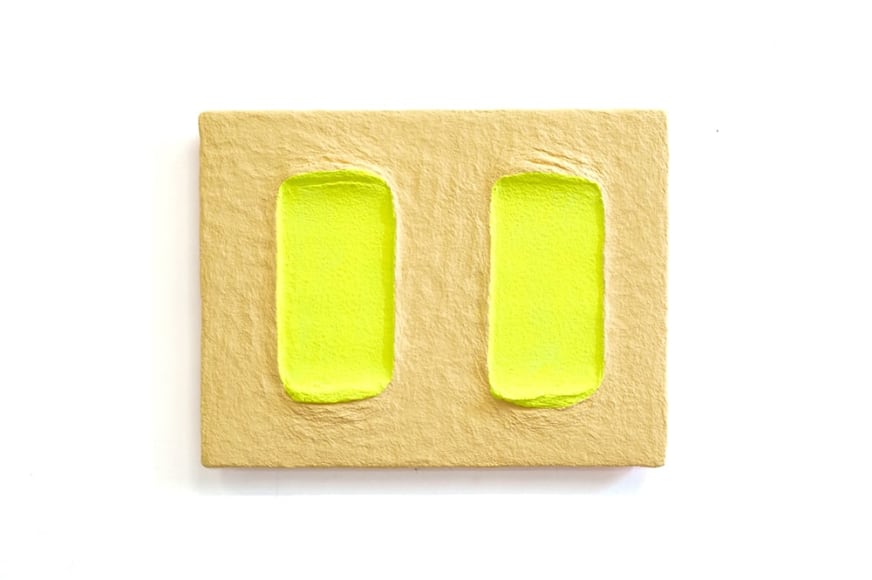 Chiaozza Two Fluorescent Yellow Smears In Naples Yellow, 2022