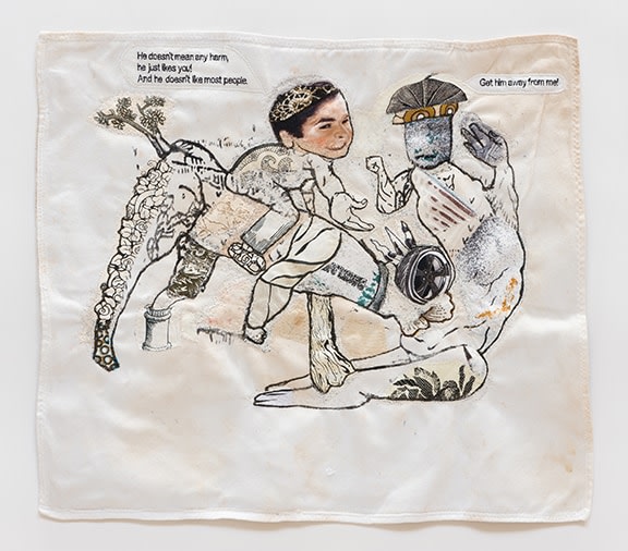 China Marks The Surrogate, 2017 Fabric, thread, screen-printing ink, fusible adhesive