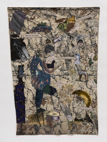 china marks the devils workshop fabric collage