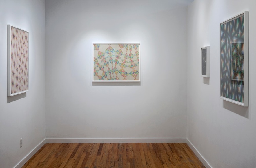 takuji hamanaka installation of japanese woodcut and paper collages