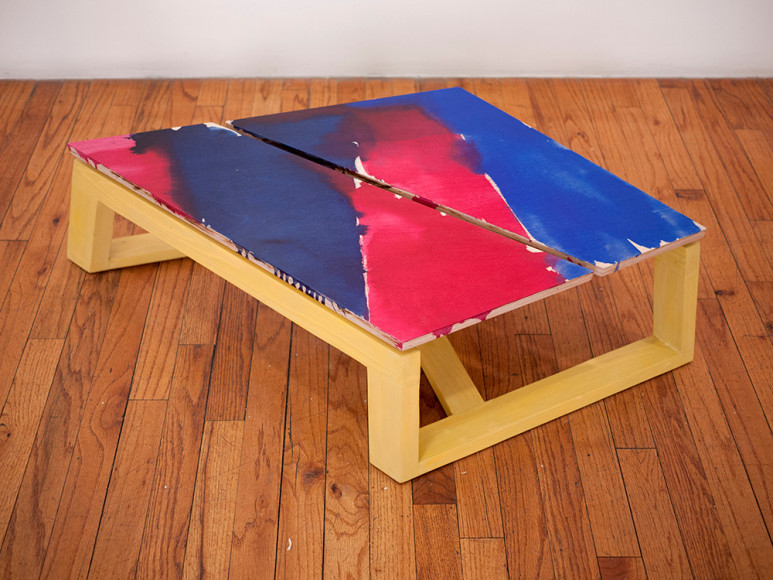 Björn Meyer-Ebrecht Uprising installation view of  wood platforms