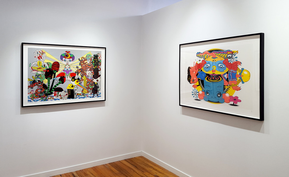 Phunk and Keiichi Tanaami artwork installation view