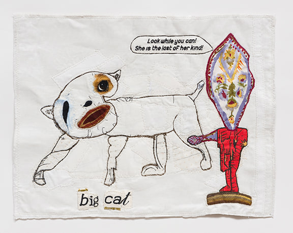 China Marks Catastrophe!, 2016 Fabric, thread, screen-printing ink, fusible adhesive