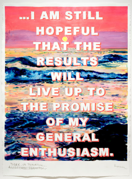 David Kramer painting with sunset