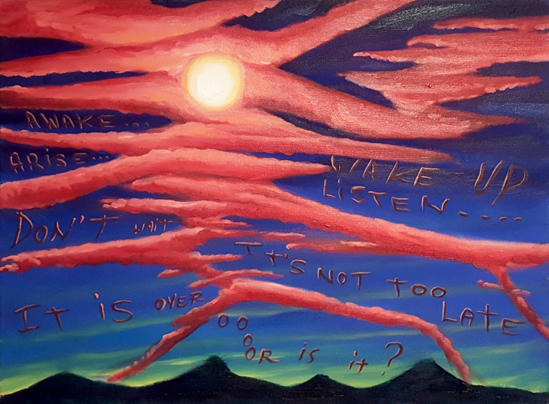 David Sandlin Wake Up, 2015 Oil on canvas 20 x 24 in. / 50.8 x 51 cm.
