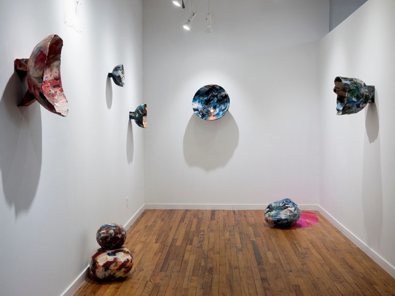 Rachael Gorchov installation of ceramic sculptures