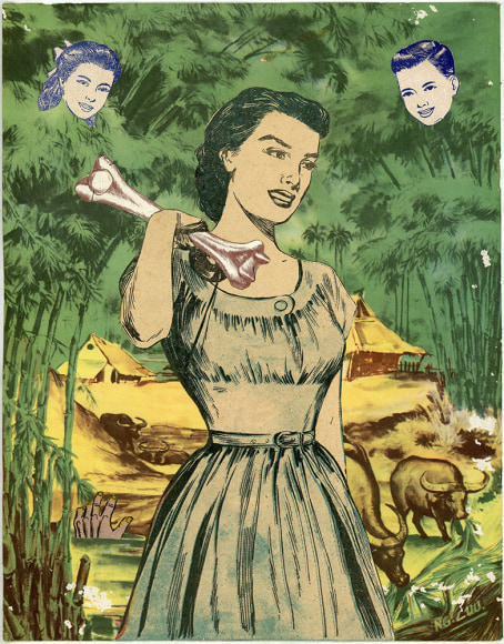 Dina Gadia Antiquated Ideals, 2015 Collage 10 1/2 x 8 1/8 in. / 26.6 x 20.8 cm.
