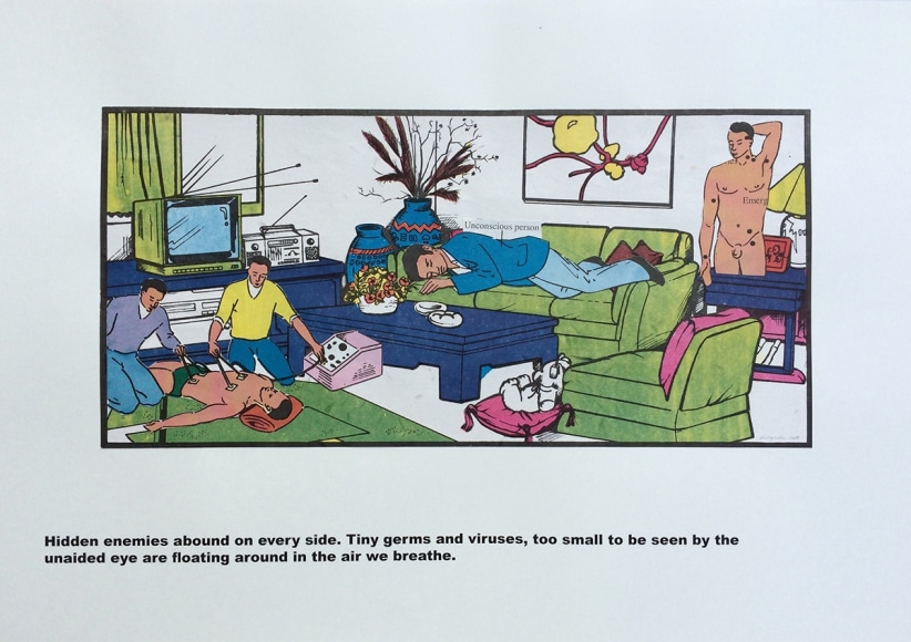 dina gadia Living Area- Outside Scenario, 2017 Collage and laser print 11 5/8 x 16 1/2 in. / 29.7 x 42 cm.