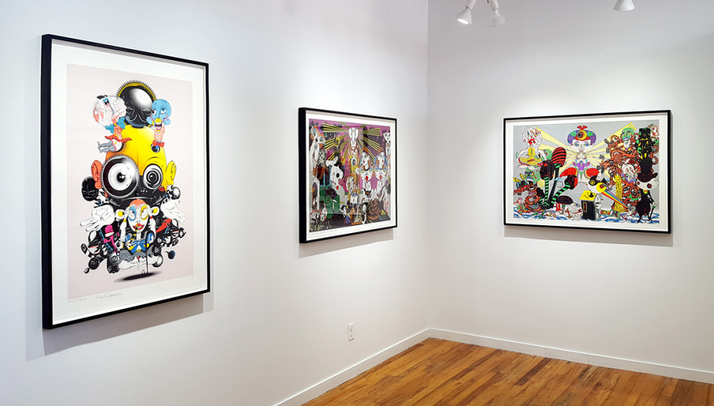Phunk and Keiichi Tanaami artwork installation view
