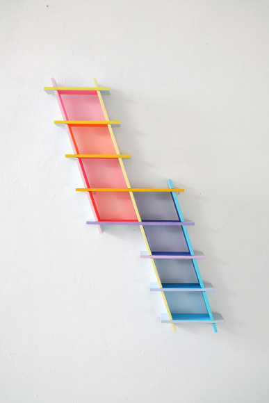 Chiaozza Slipping Sun Sea Plunge, 2019 Acrylic on wood 23 x 16 x 2 in. / 58.4 x 41 x 5.1 cm.