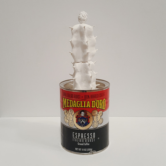 mark mann Gold Medal Torch, 2016 Plaster and metal can 12 x 5 x 5 inches Edition of 4