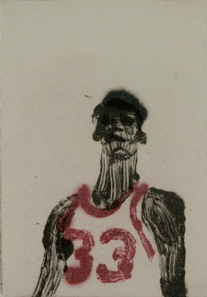 Elin Rodseth Passersby 2, 2013 Photopolymer on paper 3 1/2 x 2 7/8 in. / 8.89 x 7.37 cm. Edition of 20