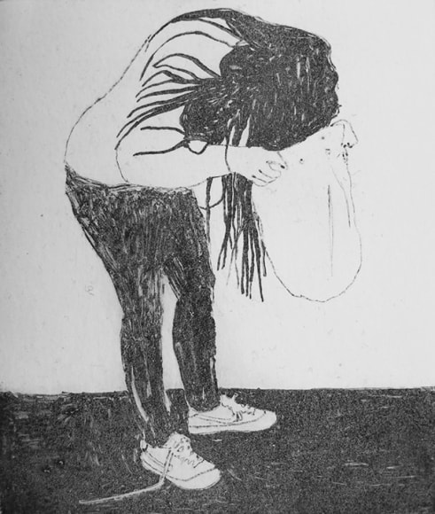 Elin R&oslash;dseth Networker (No. 2), 2018 Photopolymer 4 3/4 x 3 3/4 in. / 12.1 x 9.5 cm. Edition of 25