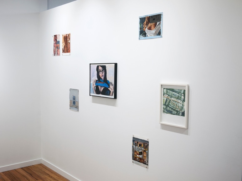 Charles Bukowski and Walter Robinson installation views