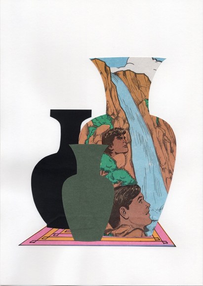 dina gadia Sign for an Institution 4, 2017 Collage 11 1/8 x 8 1/4 in. / 28 x 21 cm.