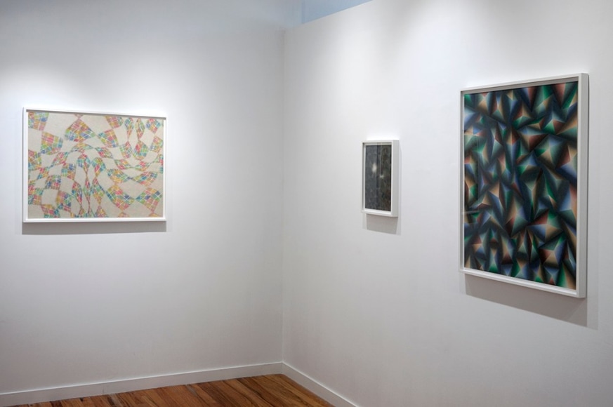 takuji hamanaka installation of japanese woodcut and paper collages