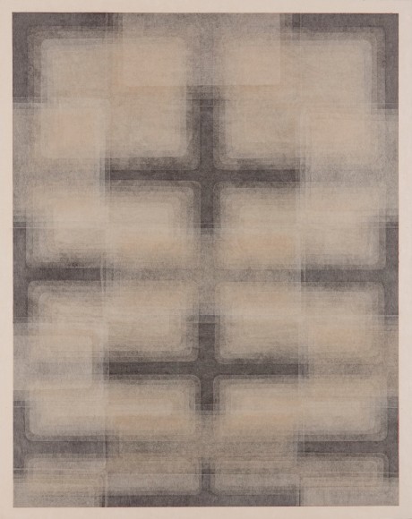 Takuji Hamanaka ​Through the Windows, 2010 Japanese woodcut with Gampi paper collage 28 x 22 in. / 71.1 x 55.9 cm.