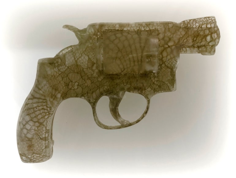 Nikki Luna Quince (2), 2016 Cast resin and lace in lightbox 9 5/8 x 11 3/8 x 3 in. / 24.4 x 30 x 7.6 cm.