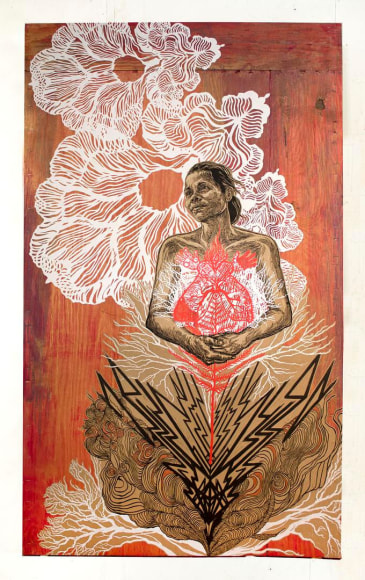 Sonia by Swoon at Hg Contemporary art gallery