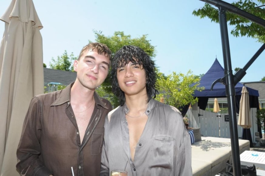 Aim Wagermans and Brian Alarcon at Art Brunch hosted by Philippe Hoerle Guggenheim of Hg Contemporary