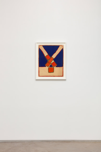 Bas Jan Ader collaged serigraph orange and blue
