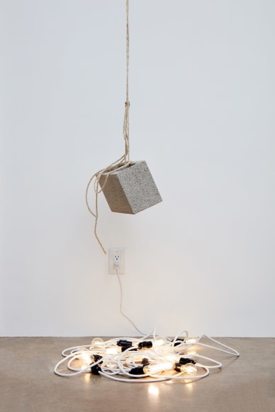 Bas Jan Ader&nbsp;, Light vulnerable objects threatened by eight cement bricks