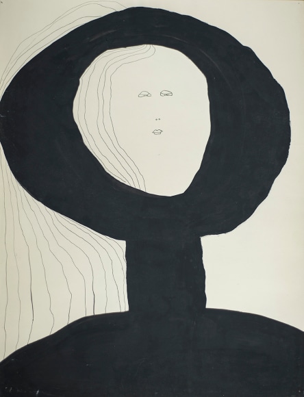 Bas Jan Ader, Untitled (Drawing of a woman), Dreiborg Portfolio, ca. 1961