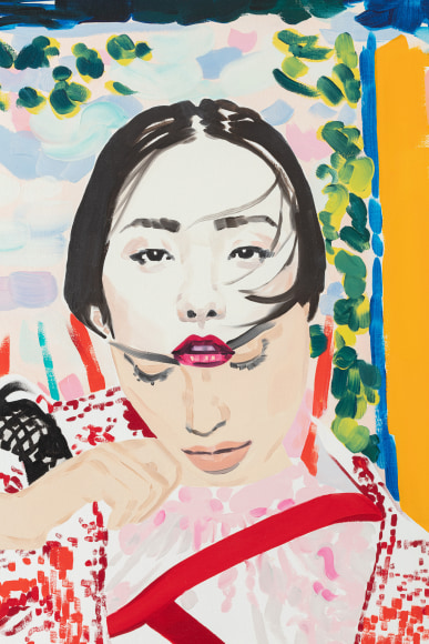 Christiane Lyons, Leonora: Arrangement in Radiant Magenta and Cadmium Red Light, 2021