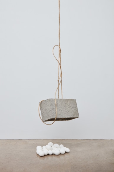 Bas Jan Ader&nbsp;, Light vulnerable objects threatened by eight cement bricks